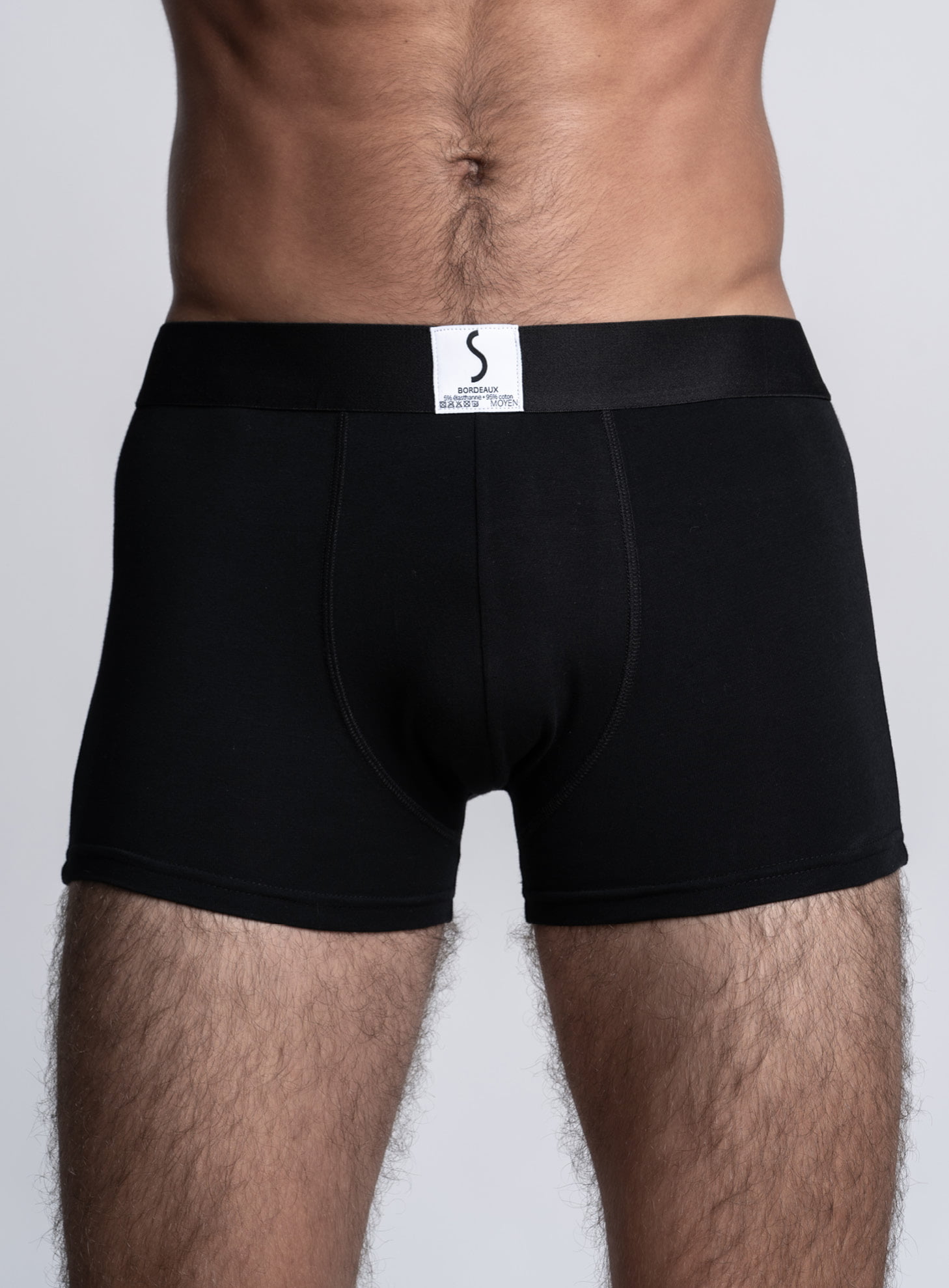 Zoom sur un Boxer calecon Arpenans noir de la marque S BORDEAUX
