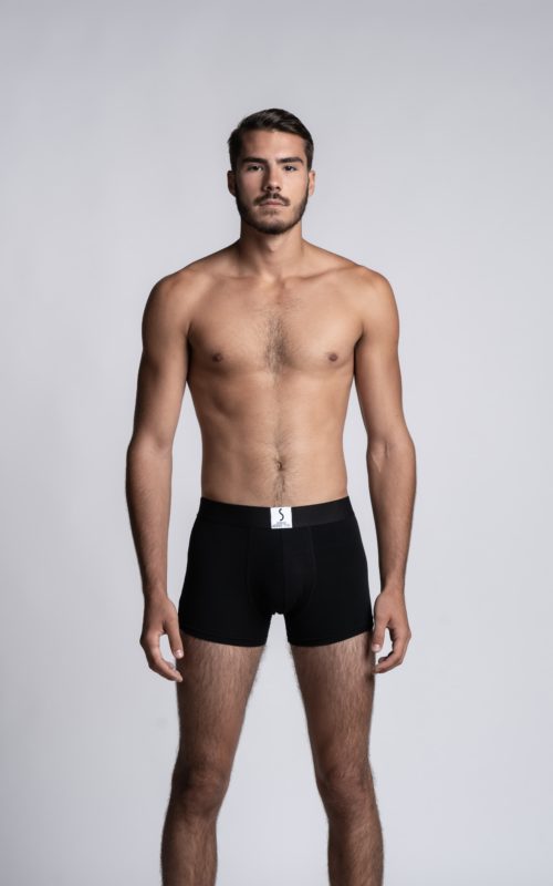 Arpenans - Boxer noir pour homme en coton confortable — S BORDEAUX®
