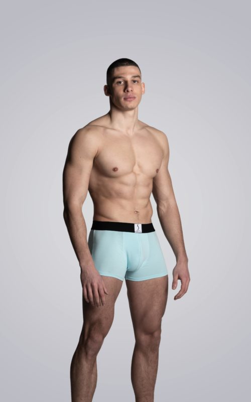 Arpenans - Boxer bleu atoll pour homme en coton confortable — S BORDEAUX®