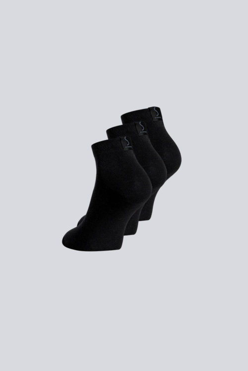 Trois paires de chaussettes noires socquettes pour homme de la marque S BORDEAUX