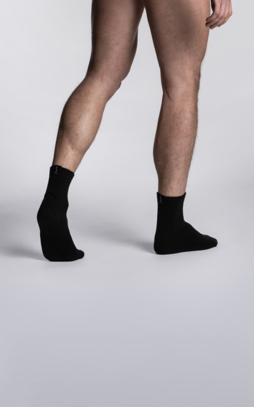Paire de chaussettes noires socquettes pour homme de la marque S BORDEAUX