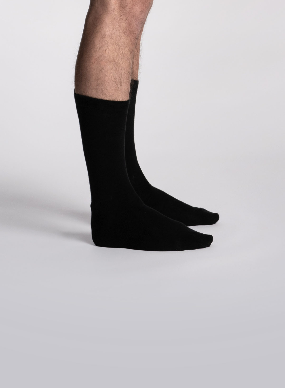 Paire de chaussettes mi-mollet noires pour homme de la marque S BORDEAUX