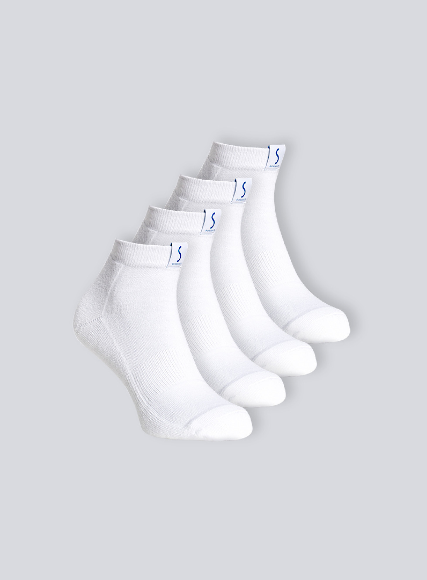 Quatre paires de chaussettes socquettes blanches pour le sport pour homme de la marque S BORDEAUX