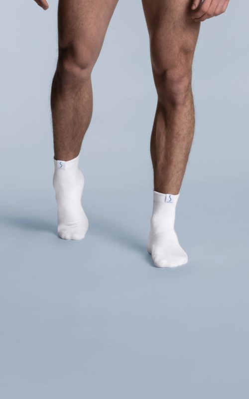 Paire de socquettes de sport blanches pour homme — S BORDEAUX®